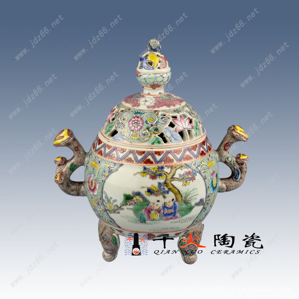 102、粉彩童趣灵芝香炉FCKQ00230102E-H25D