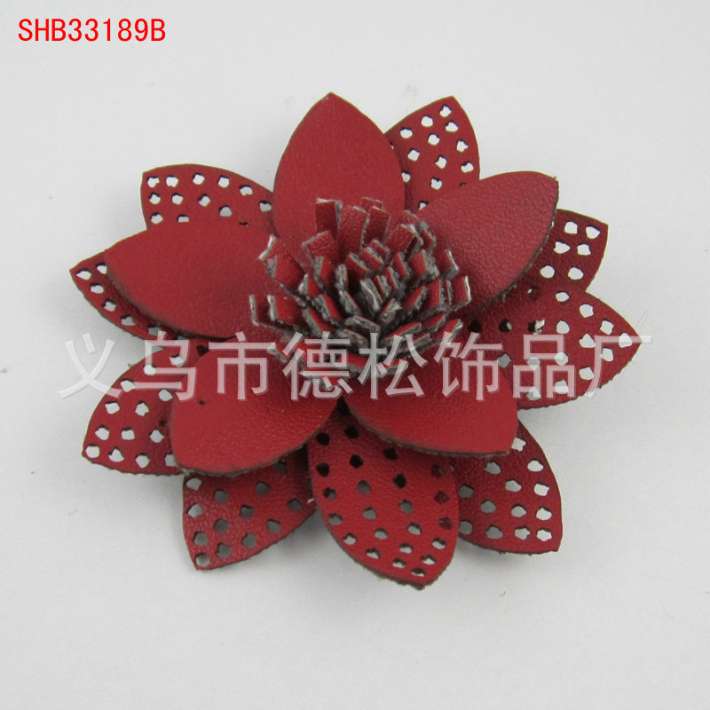 2014新款pu皮手工制作漏空鞋类装饰鞋花厂家批发