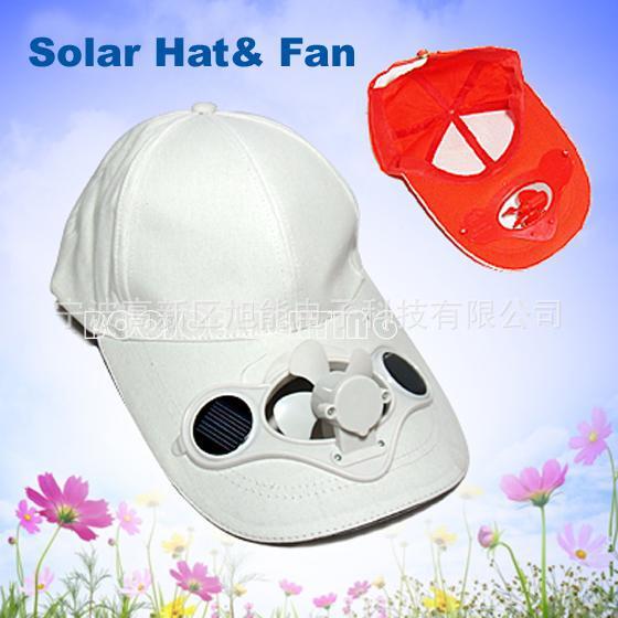太阳能应用产品 新款太阳能风扇帽,太阳能供电风扇帽,户外防晒帽,棒球帽