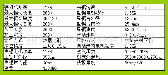 前上料26技術參數圖片