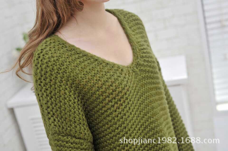 韩国东大门秋冬新款<em>中长款</em>宽松<em>加厚套头</em>女式毛