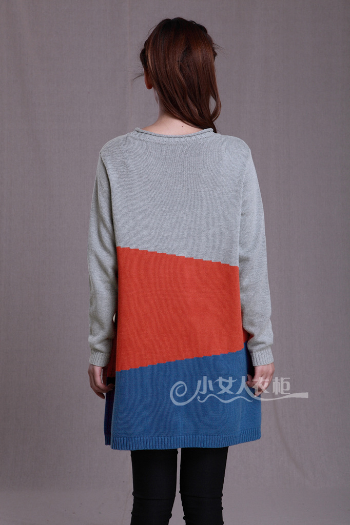 <em>冬季</em>新品时尚<em>韩版</em>女装纯棉宽松<em>毛衣女外套</em>长款