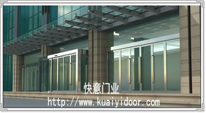 供应【应用广泛】揭阳市快意门业钢化玻璃感应(平移)门