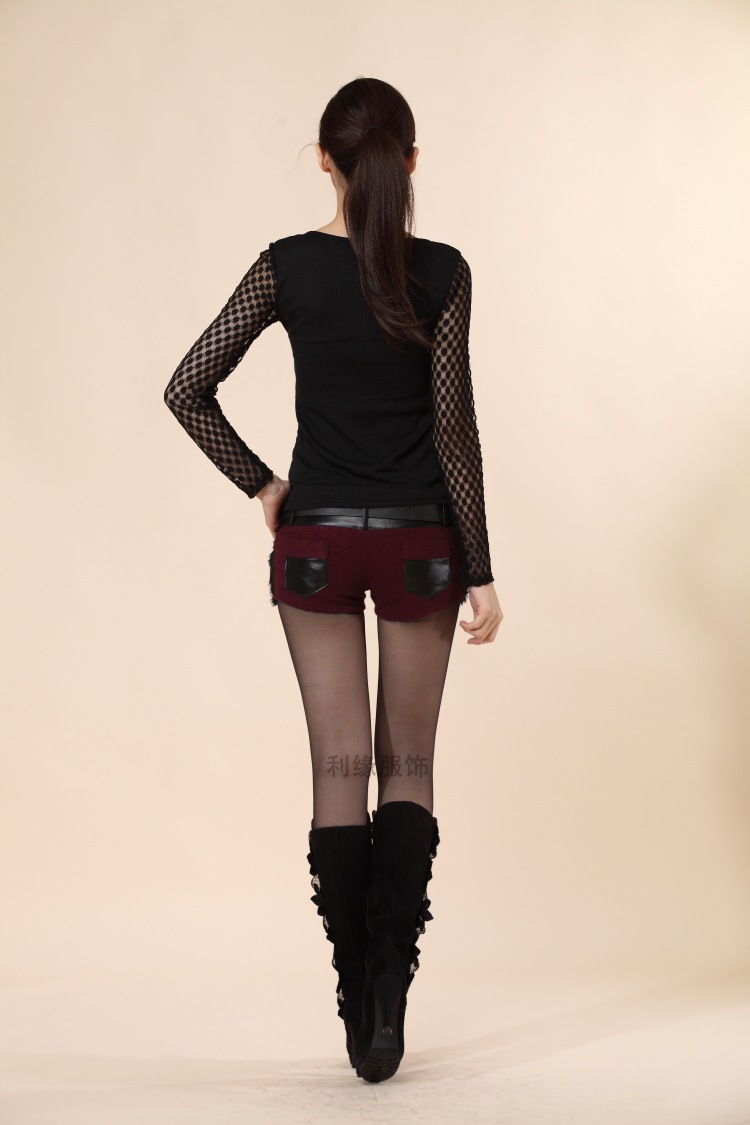 013新款<em>短裤</em>秋冬韩版潮靴裤时尚<em>毛呢超短裤</em>性