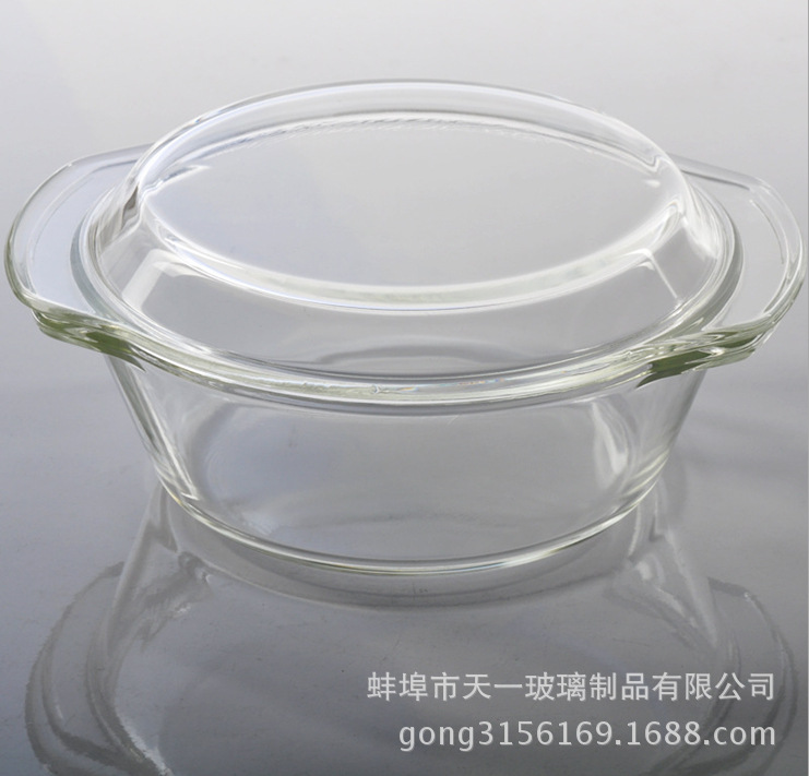 【【微波炉专用器皿】供应高硼硅玻璃碗 带盖