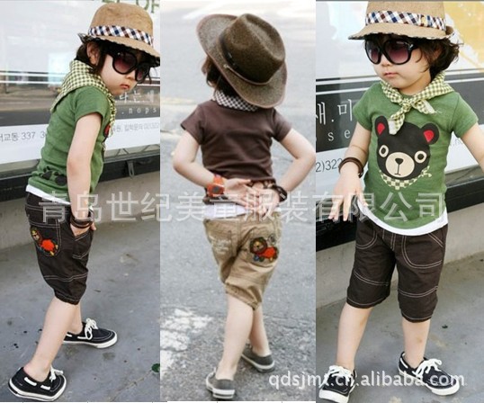 2013 夏款 儿童牛仔中裤<em>大童</em>加肥 加<em>胖马裤</em> 男