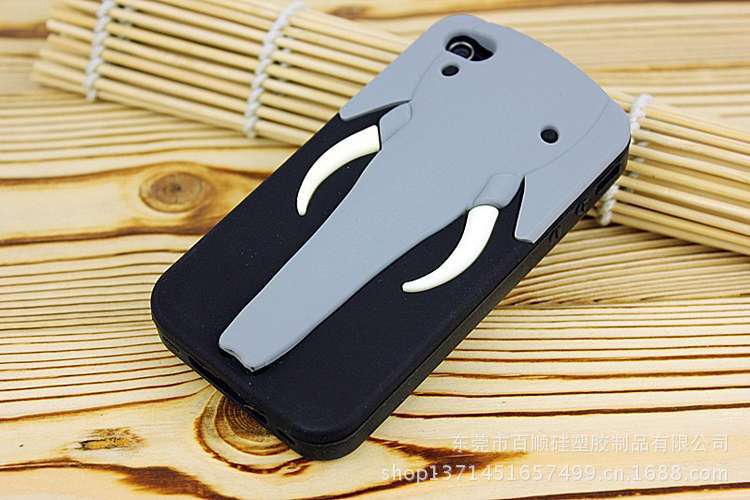 大象鼻子支架硅胶手机套 (14)