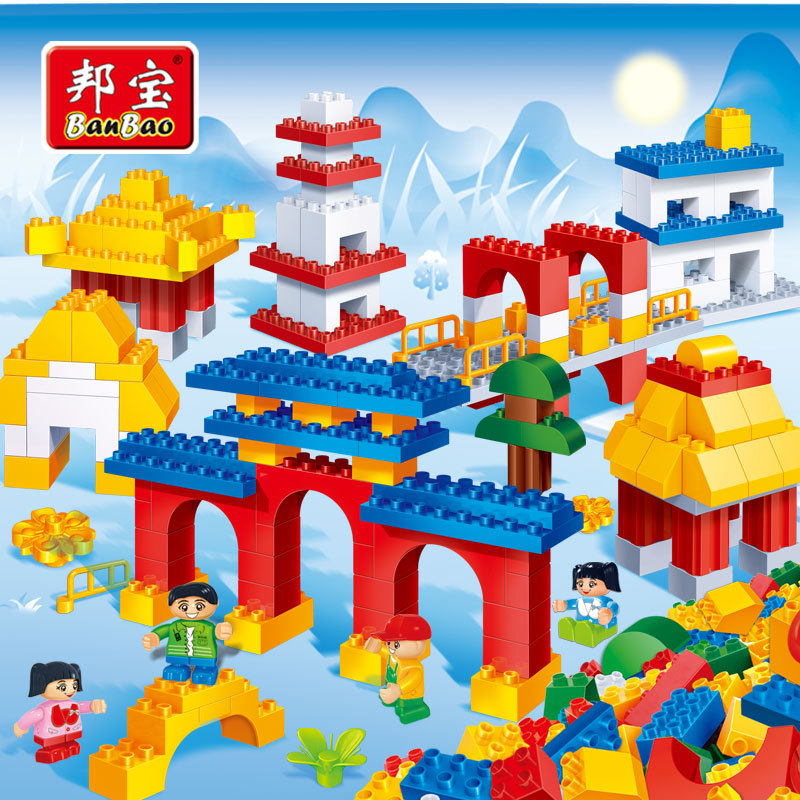 品上市 邦宝早教创意传统建筑 拼插益智积木大
