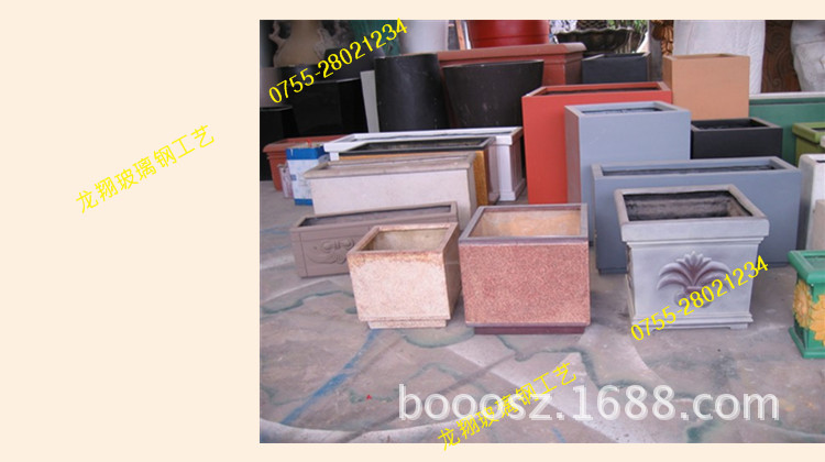 38方形玻璃钢花盆