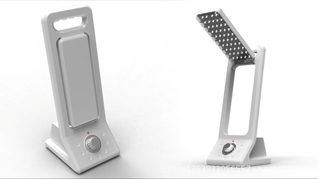 LED多功能折叠式应急台灯产品外观造型设计图