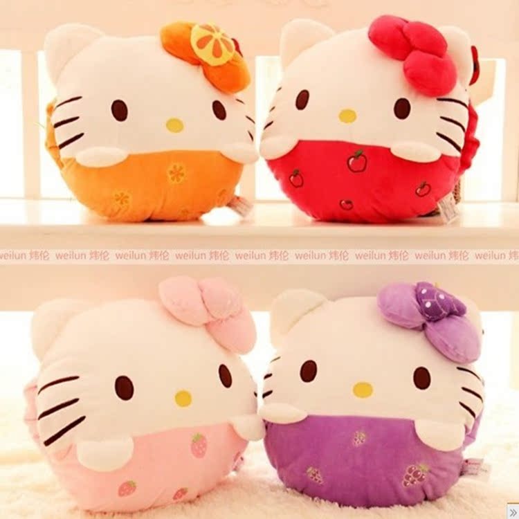 澳捷爾hello kitty水果凱蒂貓毛絨玩具公仔 保暖手捂抱枕/靠墊工廠,批發,進口,代購