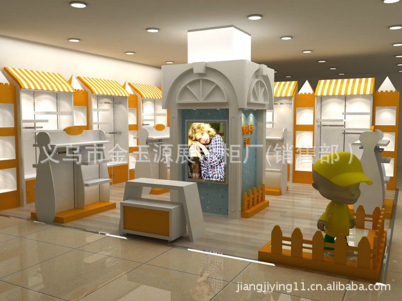 【供应全国品牌童装展示柜 连锁形象专柜生产