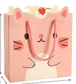 【粉红色手提袋可爱熊礼品袋厂家供应纸质包装
