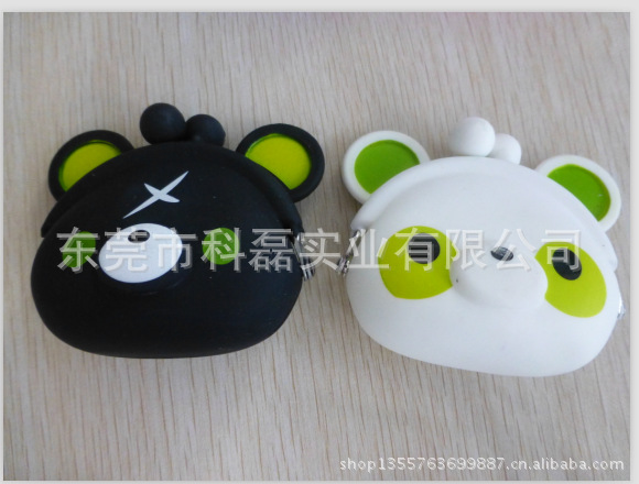 时尚漂亮的硅胶小熊钱包