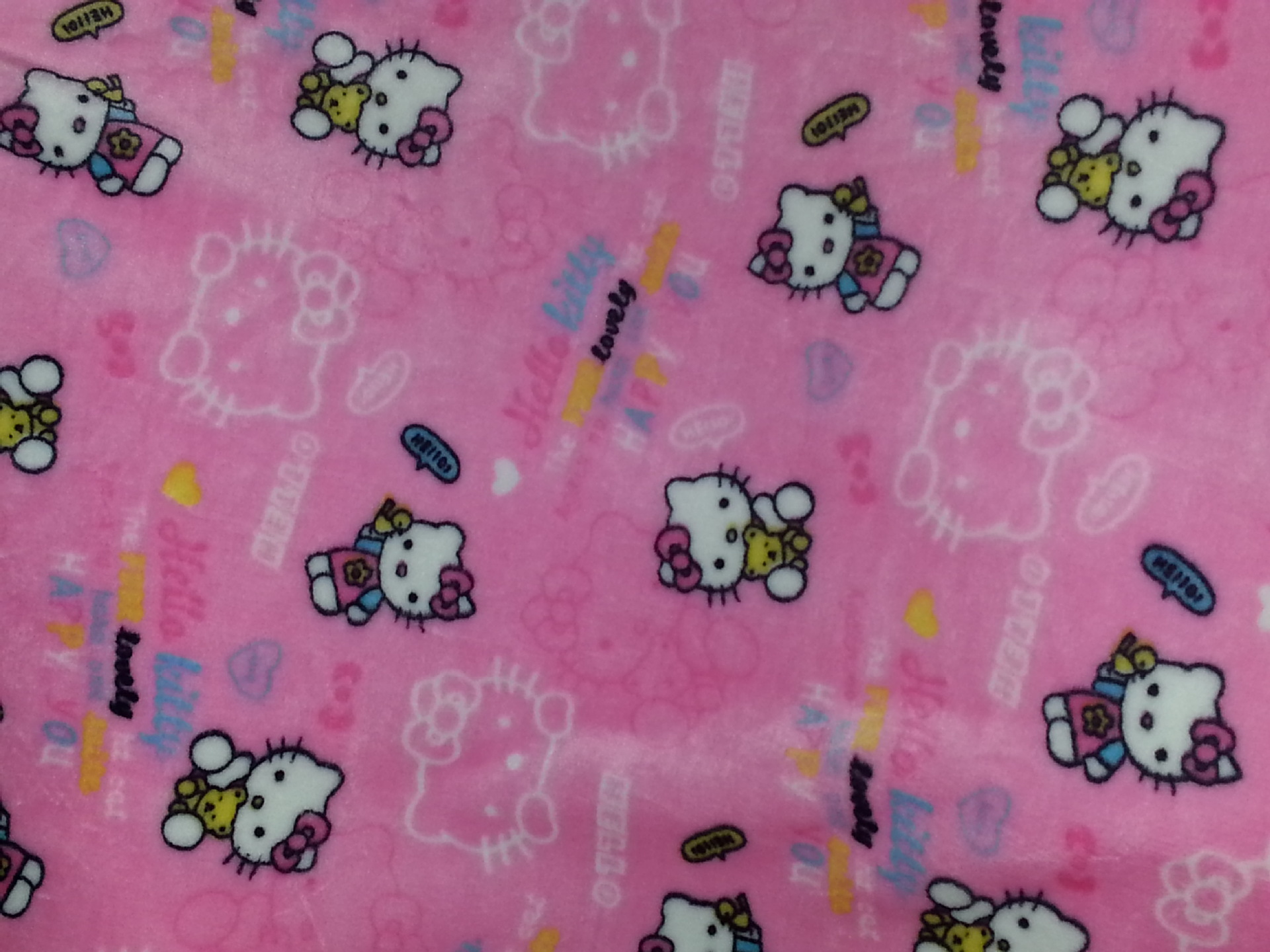 其他纺织、皮革-kitty猫法兰绒 水貂绒 童装布料