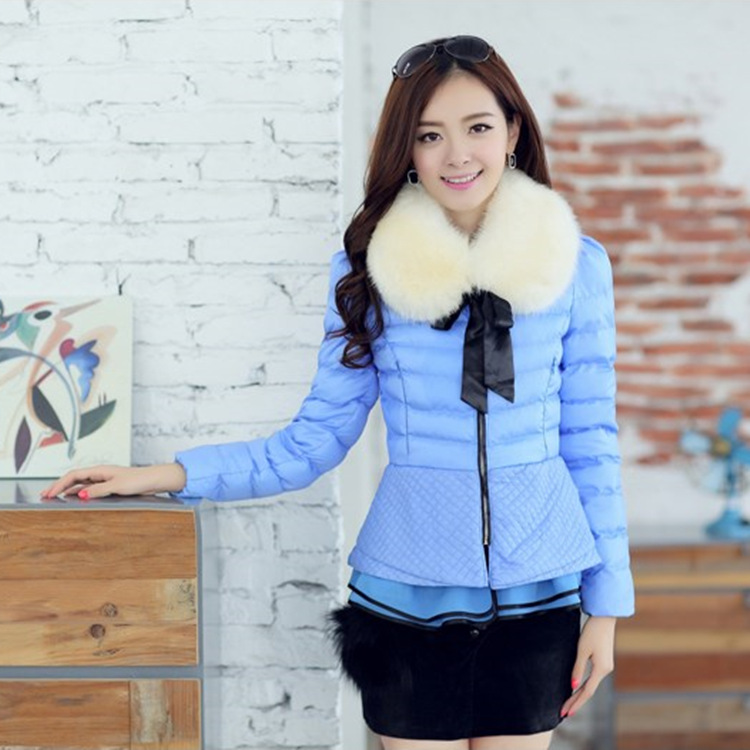 2013<em>冬季</em>新款<em>棉服</em>女甜美公主小<em>棉袄外套</em>毛领