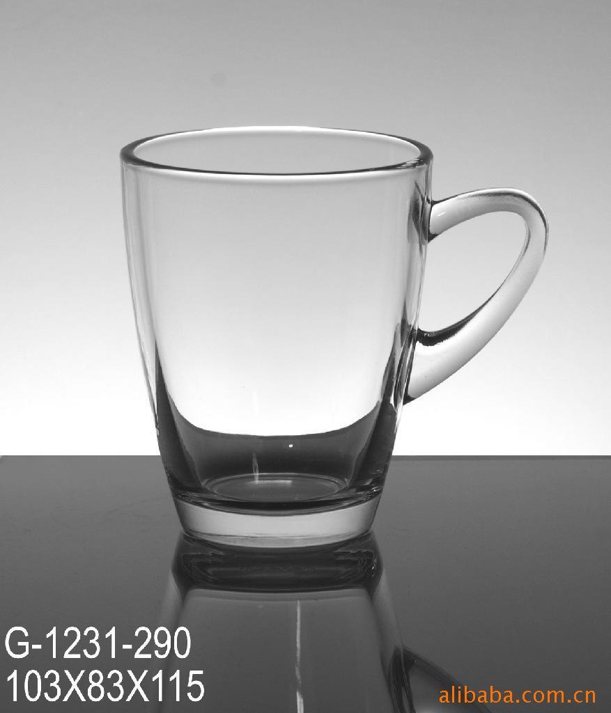 玻璃加工-240ml 透明杯身 可做LOGO泡茶杯 水