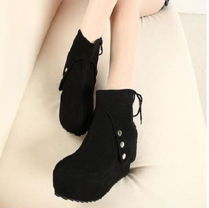 【短靴女靴子坡跟鞋<em>女鞋</em>代理<em>网店</em>代发<em>一件代发</em>