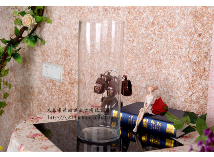 批发采购玻璃工艺品-透明玻璃花器装花花瓶客