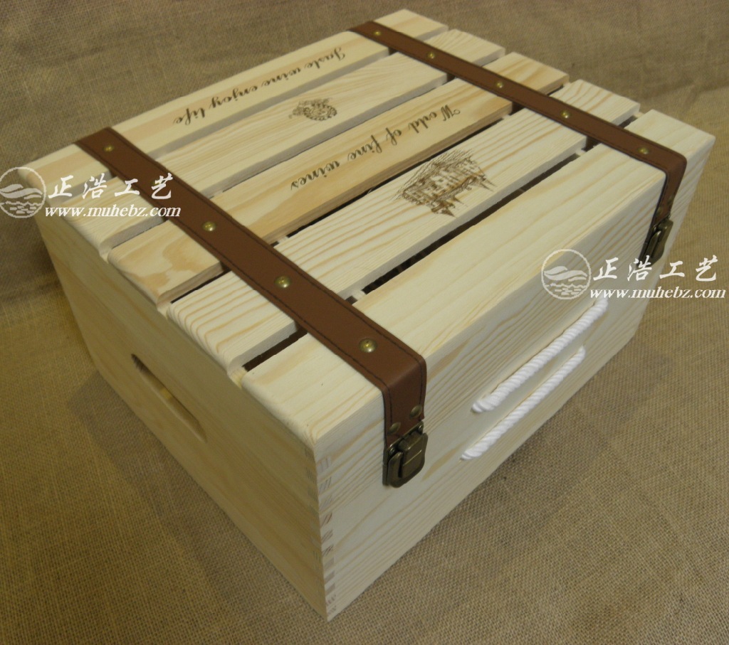 六支双排镂空木箱 红酒木箱 红酒包装盒