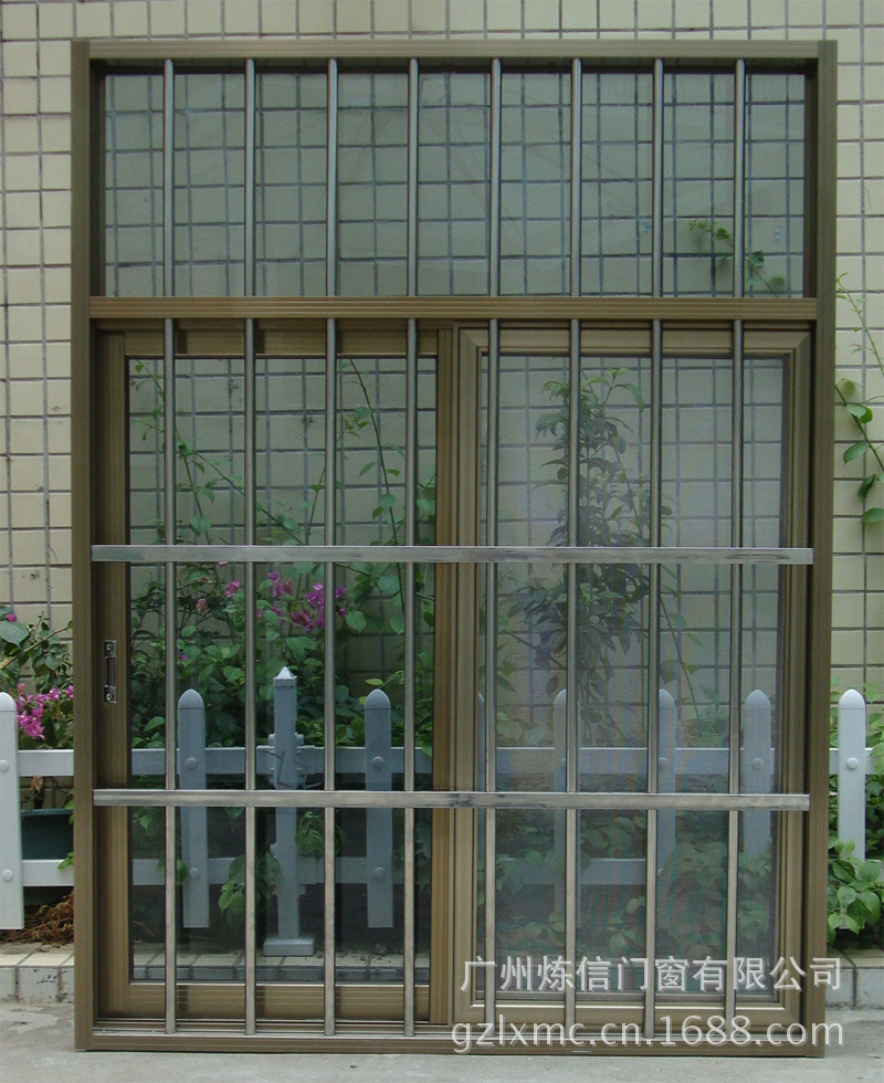 广州厂家直销 不锈钢网防蚊纱窗 一体铝合金推拉窗