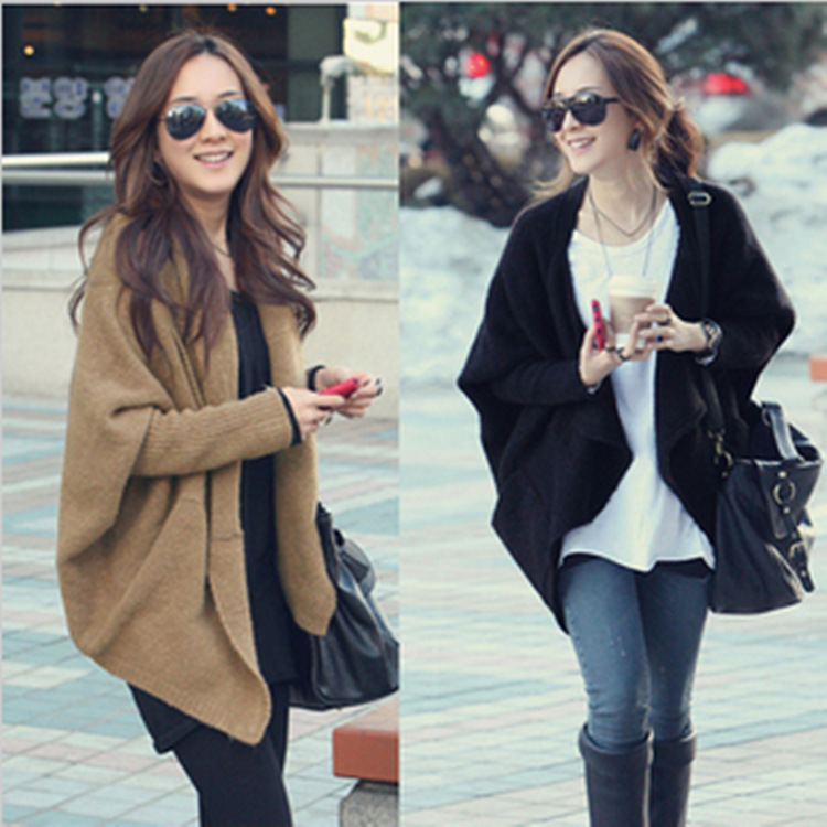 韩国2013<em>秋冬</em>欧范斗篷<em>开衫</em>披肩<em>外套</em>菁菁粗棒