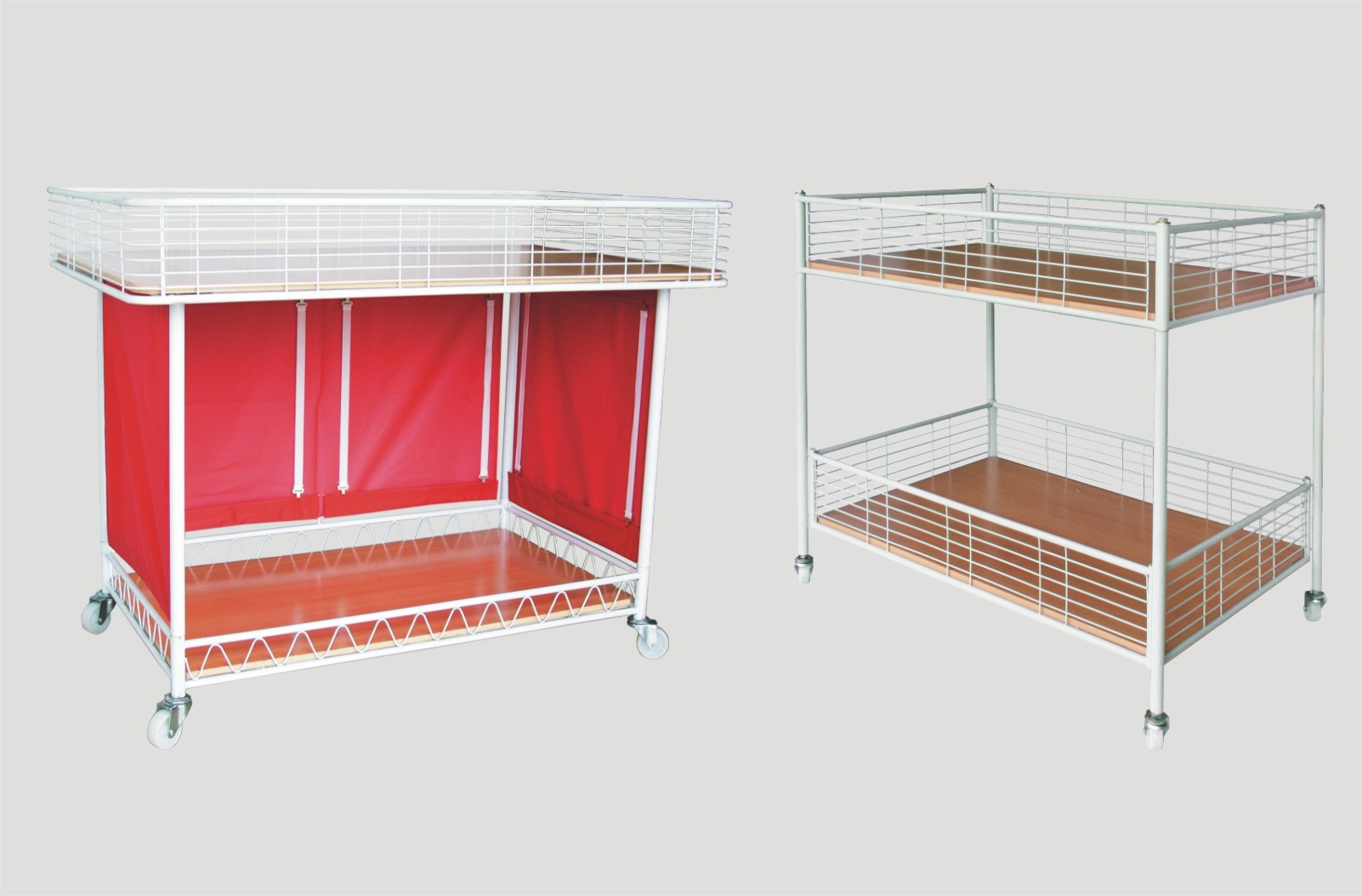 小号双层喷塑促销车