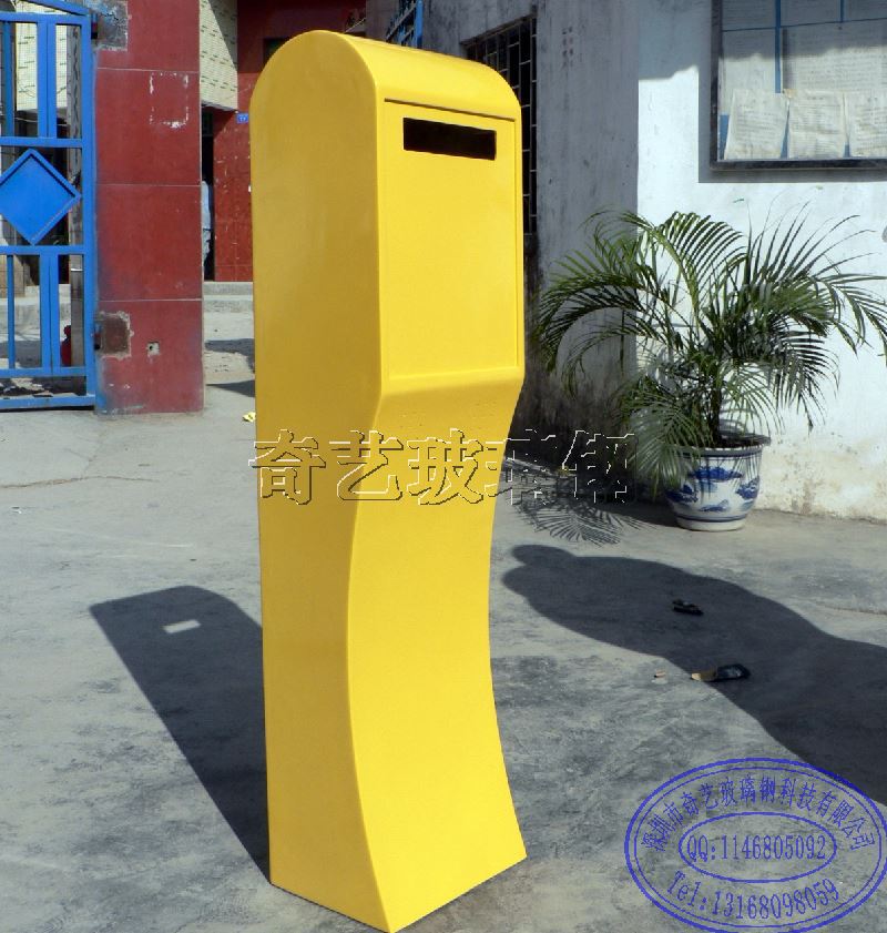 钢-按要求加工制作大型玻璃钢停车场刷卡机外