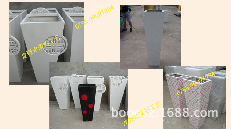 27方形玻璃钢花盆