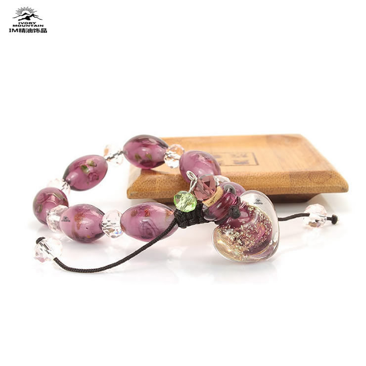 批发采购手饰-薇妮饰品批发心形小夜光琉璃精