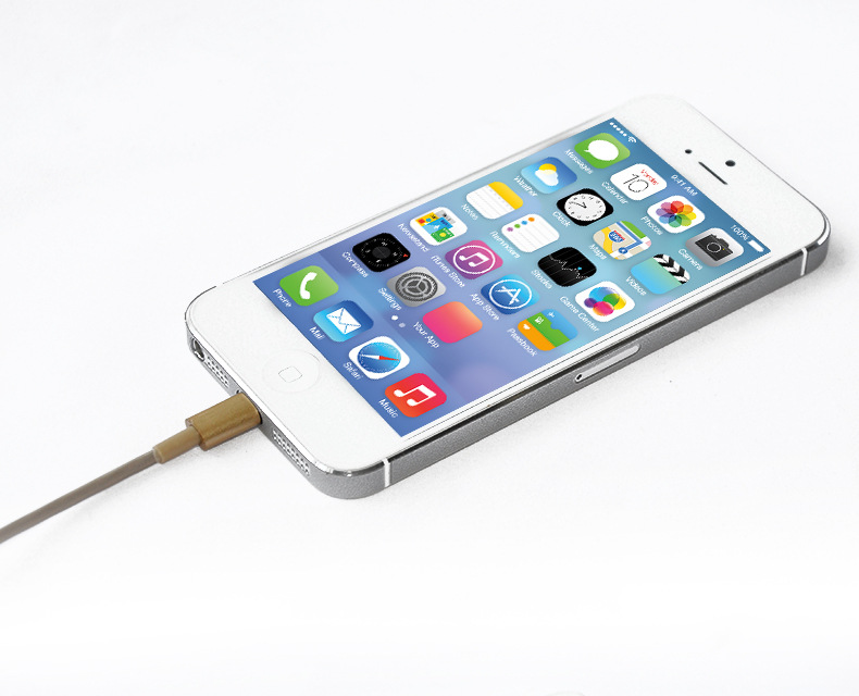 【1体头土豪金 iphone 5 数据线 支持IOS7 I5数