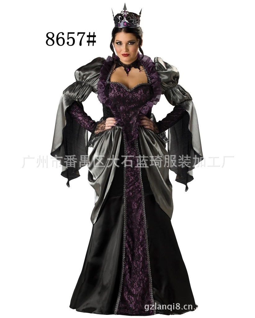 女王服巫婆服吸血鬼服女仆装扑克皇后服万圣节