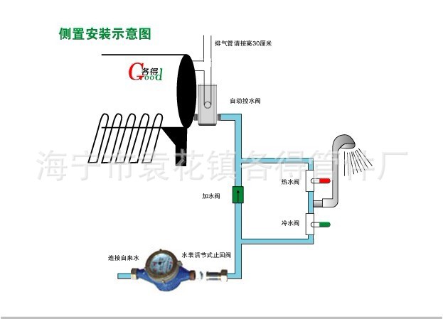 新款各得good太阳能热水器自动控水阀上水器