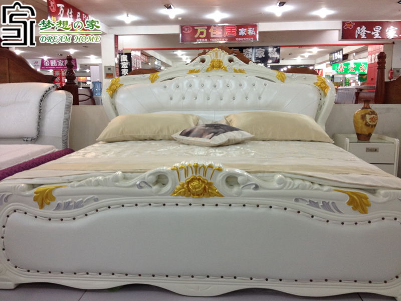 厂家直销 欧式家居奢华欧式床 太子床 韩式床 皮