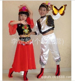 童新疆舞服男 女童舞蹈服肚皮舞服<em>天竺少女</em>服