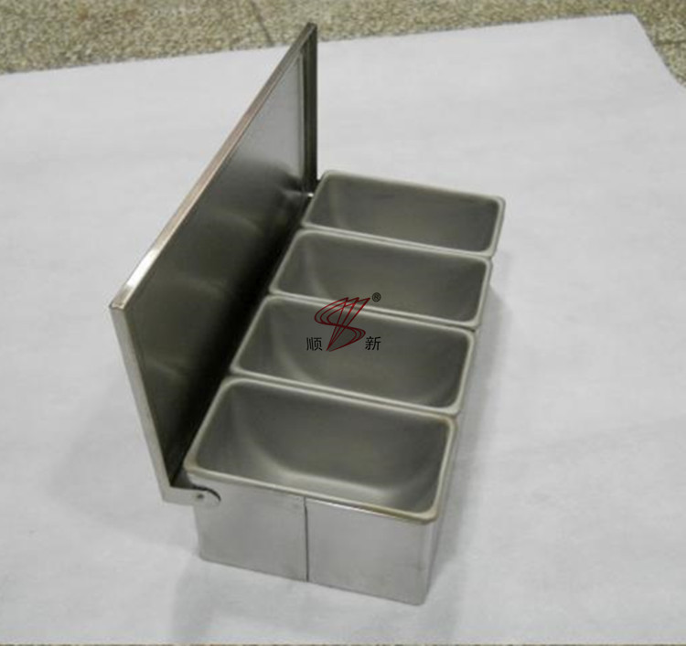 批发高级不锈钢全钢调味盒 五味五格调味盒调料盒 二三四六味