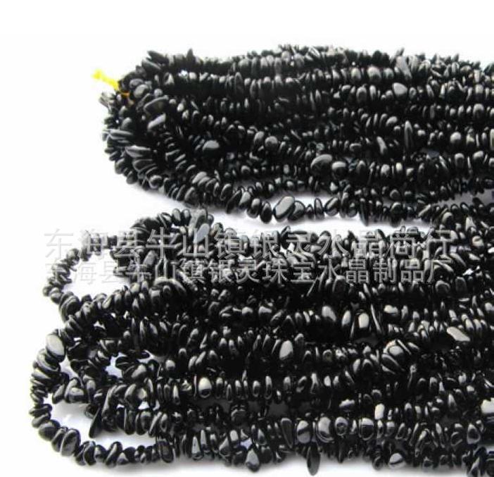 【供应东海水晶-批发天然黑碧玺碎石半成品-散