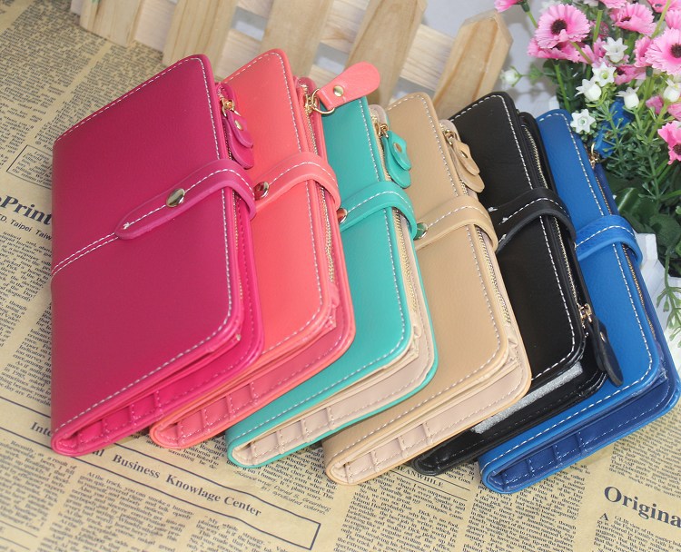 3799搭扣拉链两折长款钱包可放手机 22.8元 (26)