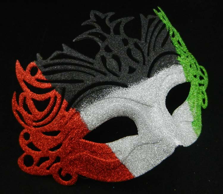 金粉彩绘国旗皇冠面具 国旗面具 厂家直销图片