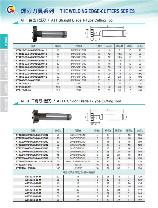 工厂生产优势批发销售 硬质合金焊刃式t槽铣刀t型刀 镶合金t型刀