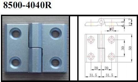 8500-4040R -Zn 合页尺寸图