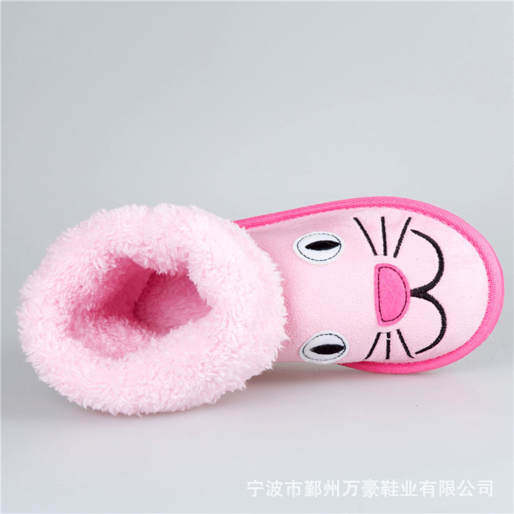 【电脑绣花印花 卡通儿童雪地靴 厂家订做批发