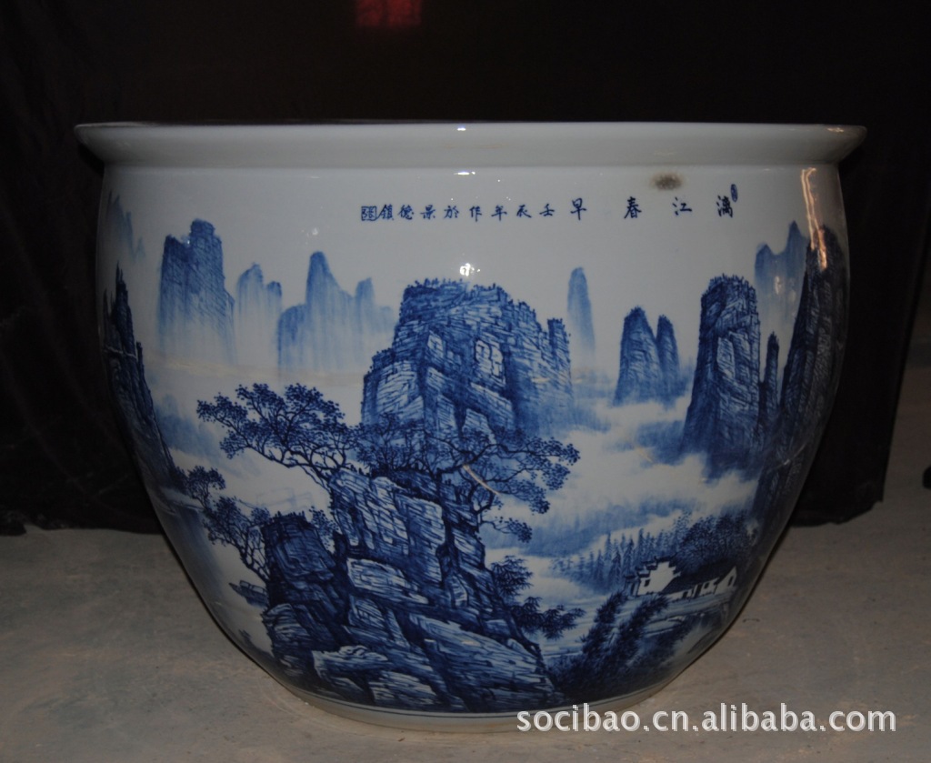 供应各种景德镇陶瓷青花大缸