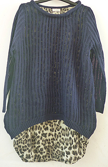 【供应<em>毛衣毛衫</em>圆领宽松中长款外套外搭雪纺纱