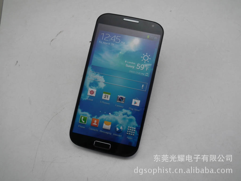 Samsung三星手机模型 i9200白色黑屏展示模型