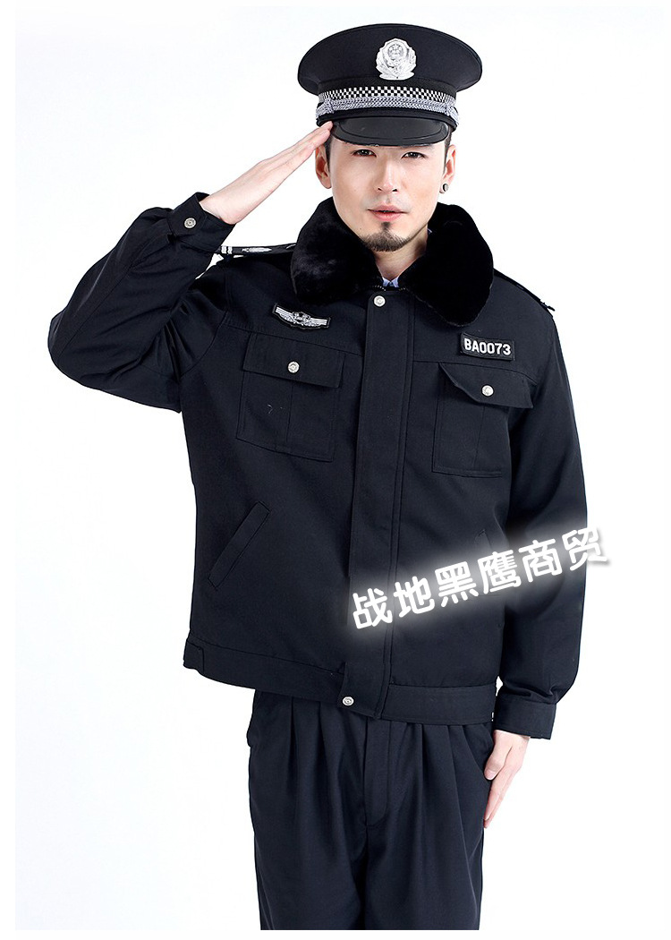 短款加厚透气全棉保安外套冬季执勤服/防寒服/保暖夹克外套冬执勤图片