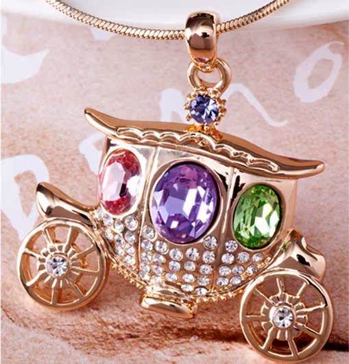 欧美复古时尚<em>饰品</em> 奥地利水晶<em>毛衣链</em> 帝王车 义