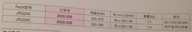 JRQ250-JRQ350工作电压