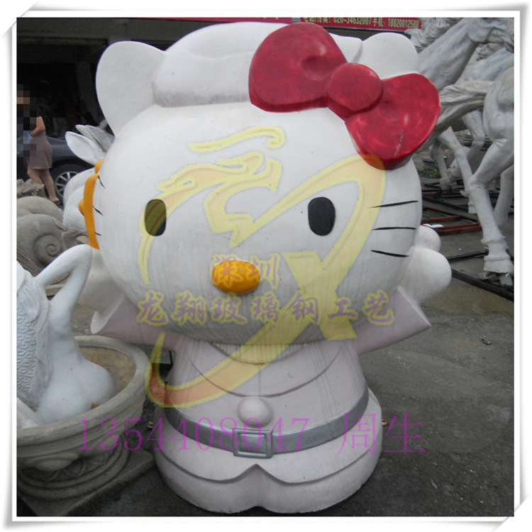 經典卡通人物雕塑|玻璃鋼卡通雕塑|Hello kitty卡通形象雕塑定做工廠,批發,進口,代購