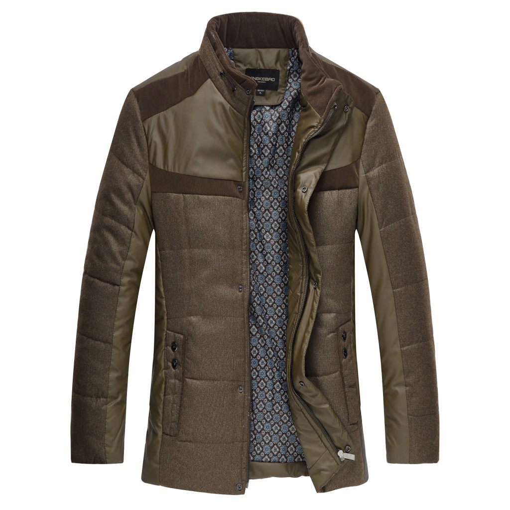 加厚男装棉服 男士棉衣棉服 商务休闲男外�? height=